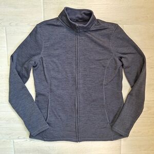 Hind Protect fleece back flat seam full zip women's jacket sweatshirt Large